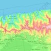 Nationalpark Henri Pittier topographic map, elevation, terrain