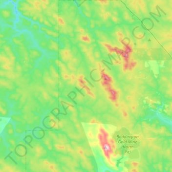 Mount Wells topographic map, elevation, terrain