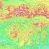 okres Brezno topographic map, elevation, terrain