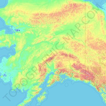 Yukon River topographic map, elevation, terrain