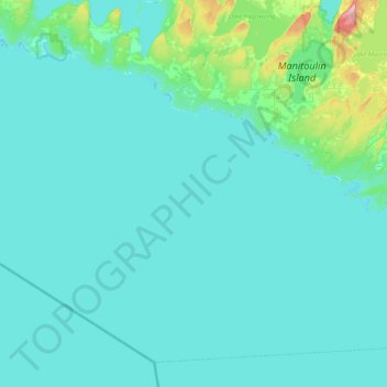 Central Manitoulin topographic map, elevation, terrain