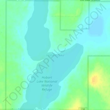 Hobart Lake topographic map, elevation, terrain