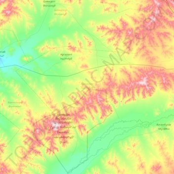 Argalant topographic map, elevation, terrain