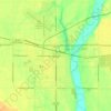 Huron topographic map, elevation, terrain