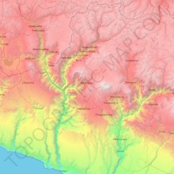Condesuyos topographic map, elevation, terrain