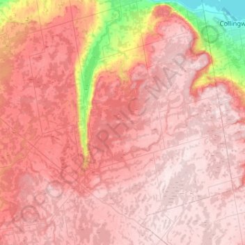 Grey Highlands topographic map, elevation, terrain