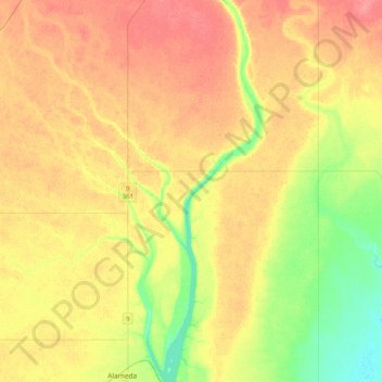 Moose Creek No. 33 topographic map, elevation, terrain