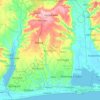 Atlantique Department topographic map, elevation, terrain
