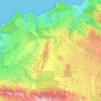 Stokes Bay topographic map, elevation, terrain