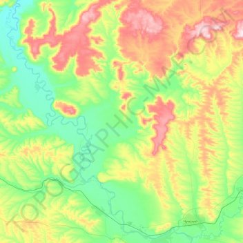 Октябрьское городское поселение topographic map, elevation, terrain