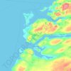 Placentia topographic map, elevation, terrain