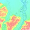 Circle topographic map, elevation, terrain