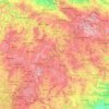 Kraj Vysočina topographic map, elevation, terrain