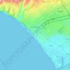 Santa Monica topographic map, elevation, terrain
