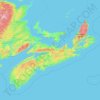 Nova Scotia topographic map, elevation, terrain