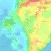 Las Salinas topographic map, elevation, terrain
