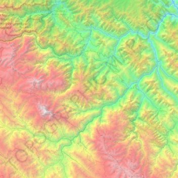 Río La Paz topographic map, elevation, terrain