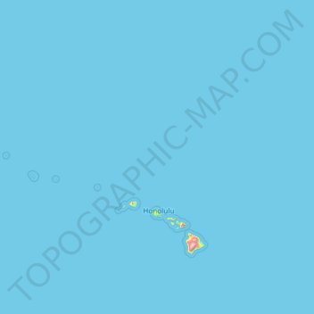 Condado de Honolulu topographic map, elevation, terrain