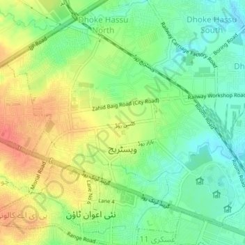 Westridge topographic map, elevation, terrain