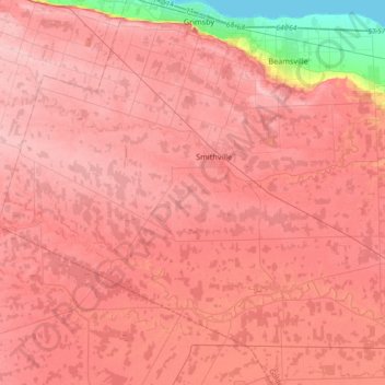 West Lincoln topographic map, elevation, terrain