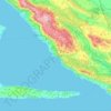 Makarska rivijera topographic map, elevation, terrain