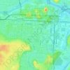 Beltline topographic map, elevation, terrain