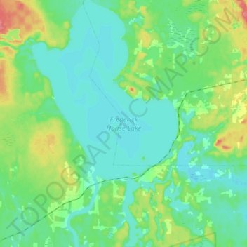 Frederick House Lake topographic map, elevation, terrain