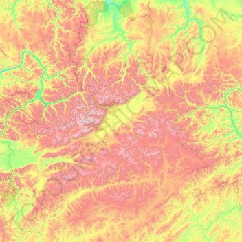 Каларский муниципальный округ topographic map, elevation, terrain