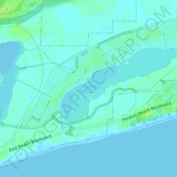 Middle Lake topographic map, elevation, terrain