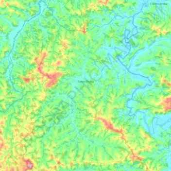 Turvolândia topographic map, elevation, terrain