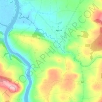 Dromore topographic map, elevation, terrain