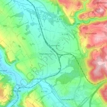Neuenmarkt topographic map, elevation, terrain
