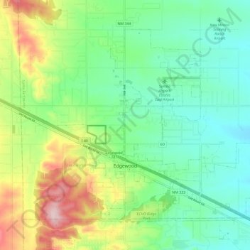 Edgewood topographic map, elevation, terrain