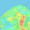 Gribskov Municipality topographic map, elevation, terrain