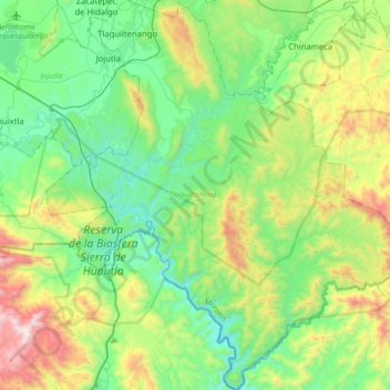 Tlaquiltenango topographic map, elevation, terrain