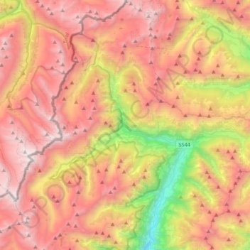 Moos in Passeier - Moso in Passiria topographic map, elevation, terrain