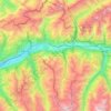 Leuk topographic map, elevation, terrain