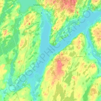 Sturgeon Lake topographic map, elevation, terrain