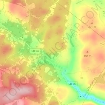 Mountain Dale topographic map, elevation, terrain
