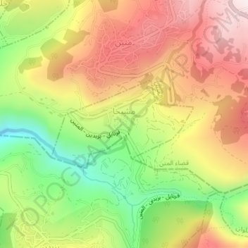 Mchikha topographic map, elevation, terrain
