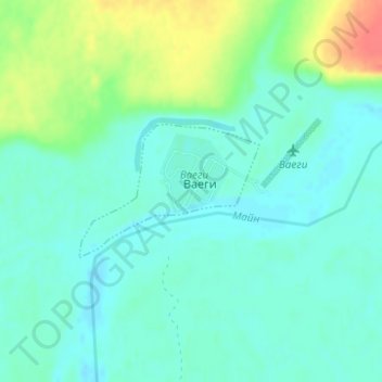 сельское поселение Ваеги topographic map, elevation, terrain