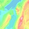 South Brook topographic map, elevation, terrain