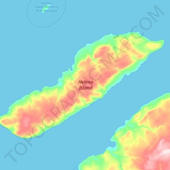 Helena Island topographic map, elevation, terrain