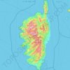 Korsika topographic map, elevation, terrain