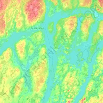 Pigeon Lake topographic map, elevation, terrain