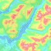 Loch Etive topographic map, elevation, terrain
