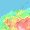 Castheddu/Castelsardo topographic map, elevation, terrain