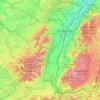 Alsácia topographic map, elevation, terrain