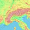 Alpi topographic map, elevation, terrain