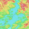 Drag lake topographic map, elevation, terrain